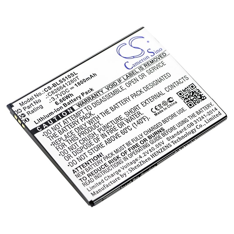 Li-ion Battery fits Blu, s510, s510q, studio g plus 3.7V, 1800mAh Mobile & SmartPhone Cameron Sino Technology Limited