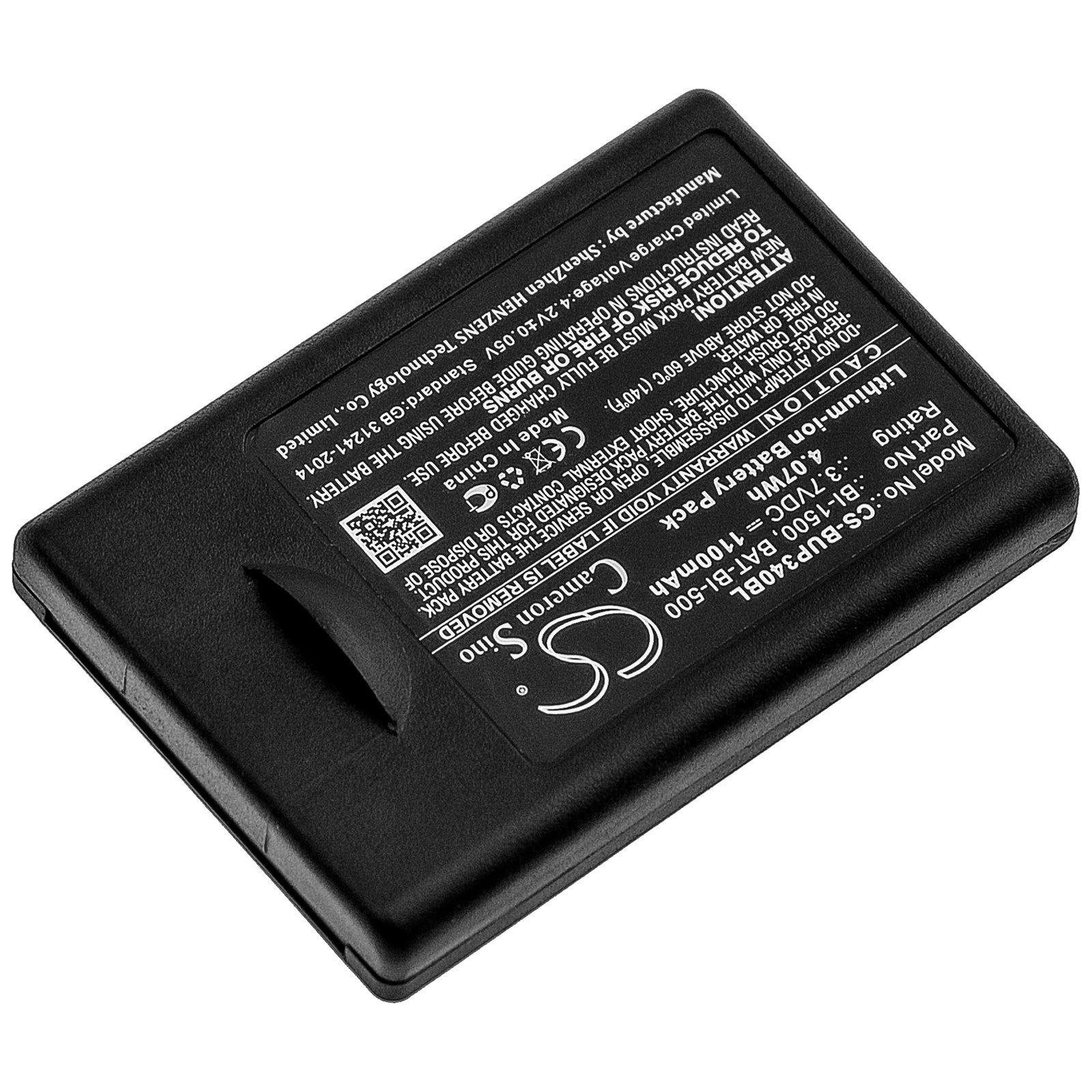 Li-ion Battery fits Bluebird, Eg-340 3.7V, 1100mAh Barcode Scanner Cameron Sino Technology Limited