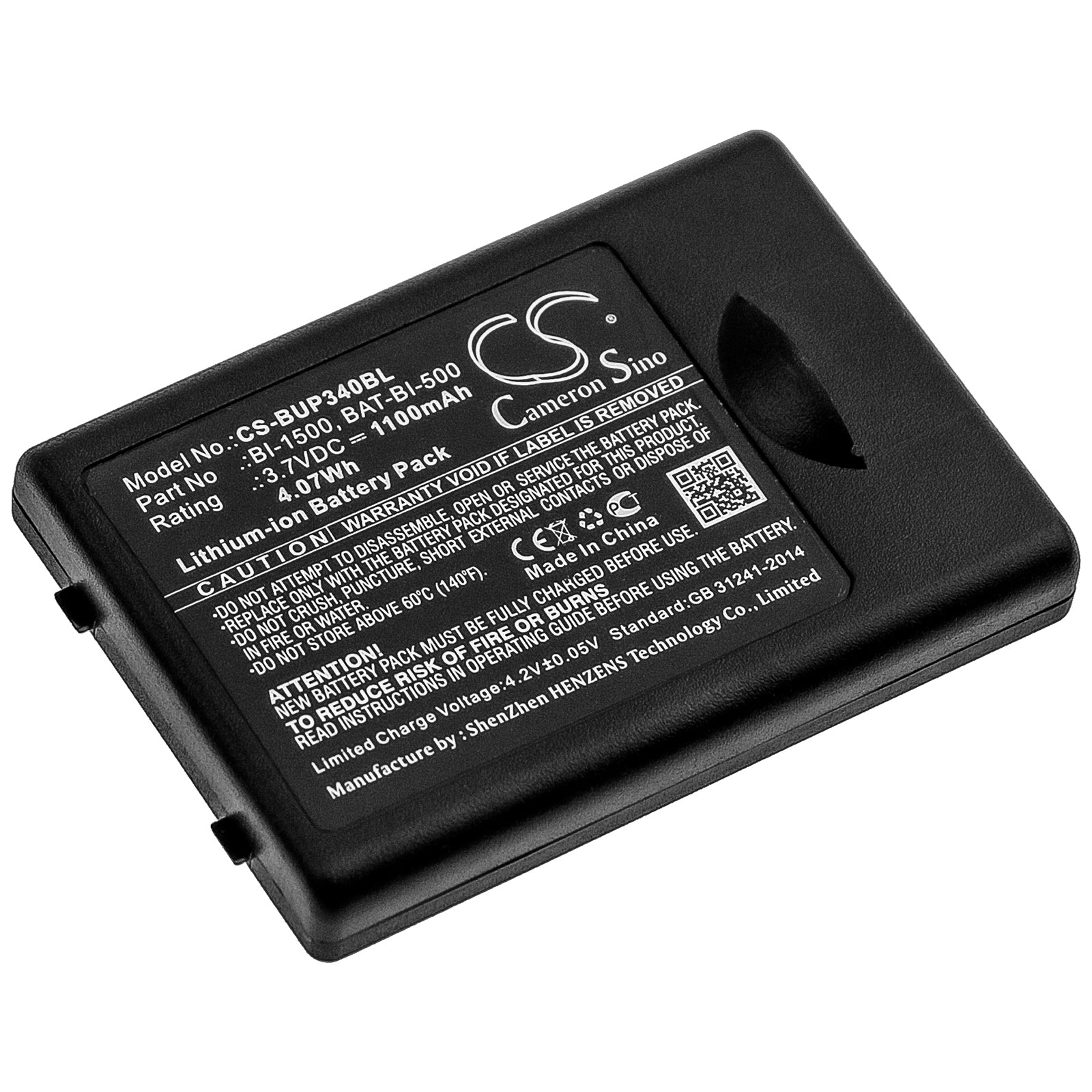 Li-ion Battery fits Bluebird, Eg-340 3.7V, 1100mAh Barcode Scanner Cameron Sino Technology Limited