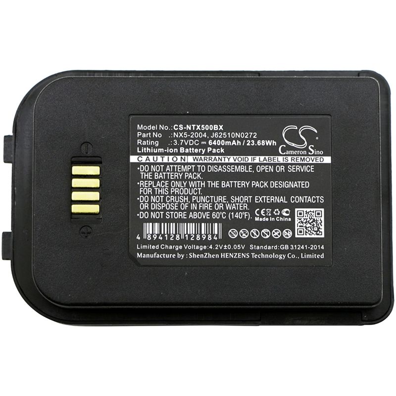 Li-ion Battery fits Bluebird, Pidion Bip-6000, Handheld, Nautiz X5 Eticket 3.7V, 6400mAh Barcode Scanner Cameron Sino Technology Limited