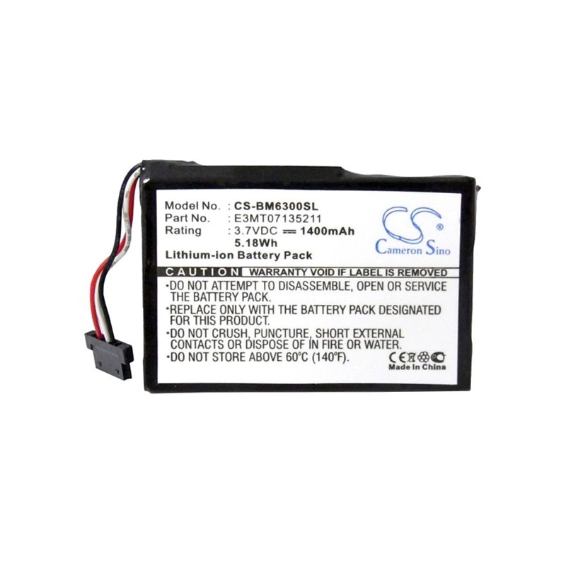 Li-ion Battery fits Bluemedia, Bm6300, Bm6300t, Bm-6400 3.7V, 1400mAh GPS & Navigator Cameron Sino Technology Limited