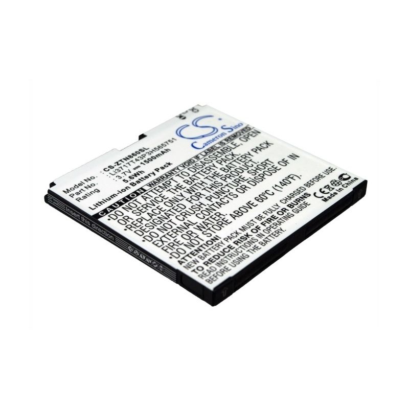 Li-ion Battery fits Boostmobile, 4g 5.0mp, n860, warp 3.7V, 1500mAh Communications Cameron Sino Technology Limited (Suspended)