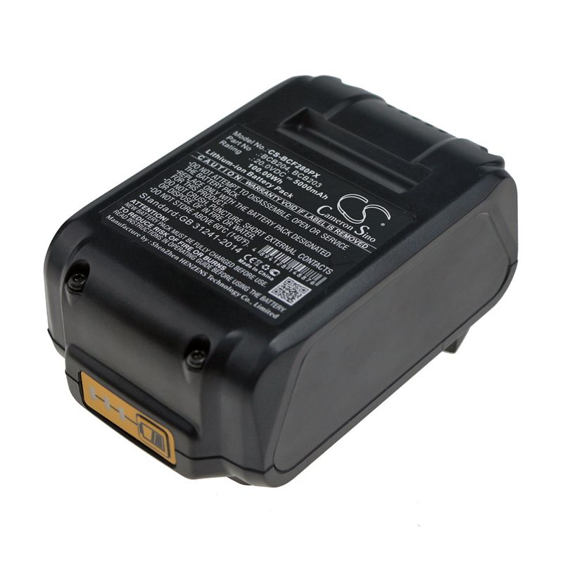 Li-ion Battery fits Bostitch, 15 Ga Fn Angled Finish Nailer Kit 20.0V, 5000mAh Power Tools Cameron Sino Technology Limited