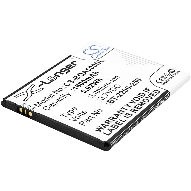 Li-ion Battery fits Bq, aquaris 5.0 3.7V, 1600mAh Mobile & SmartPhone Cameron Sino Technology Limited