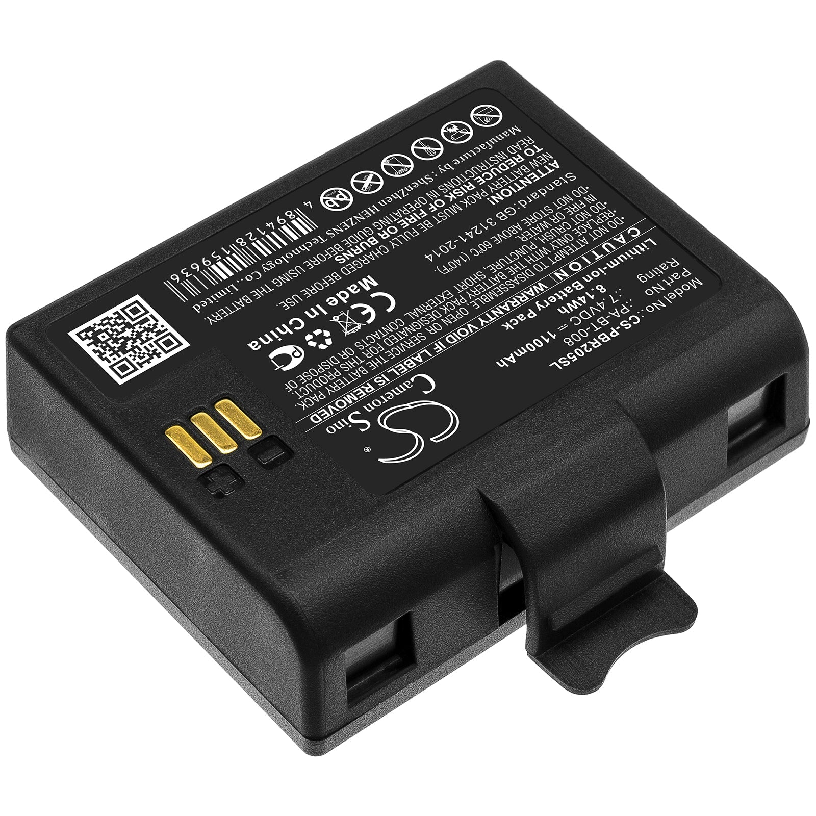 Li-ion Battery fits Brother, Pa-bt-008 7.4V, 1100mAh Portable Printer Cameron Sino Technology Limited