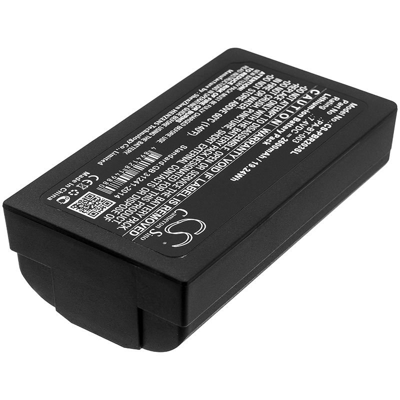 Li-ion Battery fits Brother, Rj-2030, Rj-2050 7.4V, 2600mAh Portable Printer Cameron Sino Technology Limited