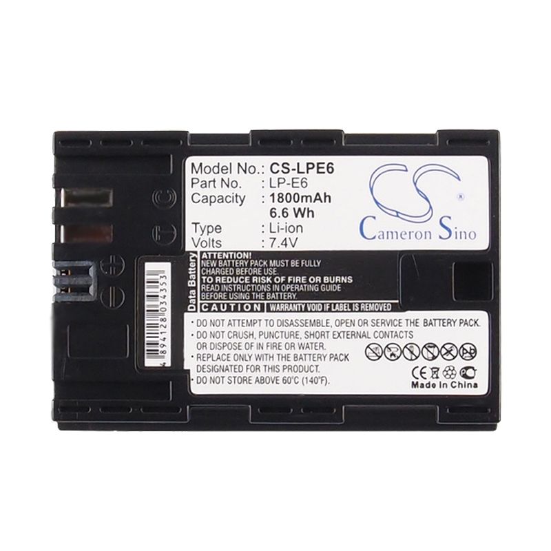 Li-ion Battery Fits Canon, 5d Mark Iii, Eos 5d Mark Ii, Eos 5d Mark Iii 7.4v, 1800mah Camera Cameron Sino Technology Limited