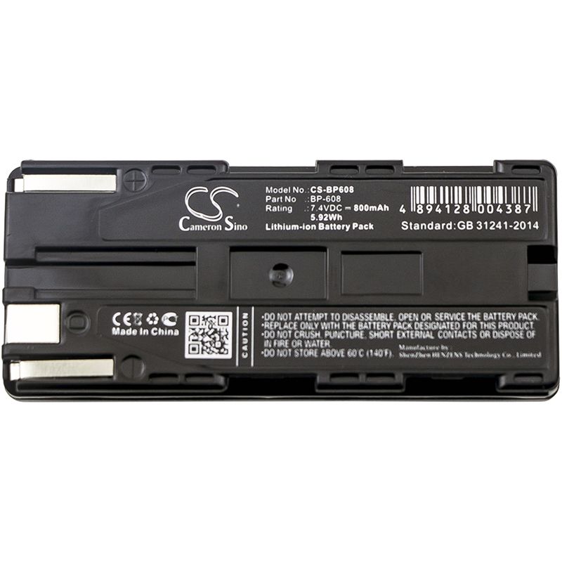 Li-ion Battery fits Canon, C2, Dm-mv1, Dm-mv10 7.4V, 800mAh Camera Cameron Sino Technology Limited