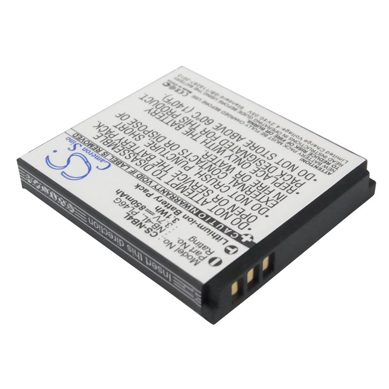 Li-ion Battery Fits Canon, Digital Ixus 100 Is, Digital Ixus 110 Is, Digital Ixus 120 Is 3.7v, 850mah Camera Cameron Sino Technology Limited