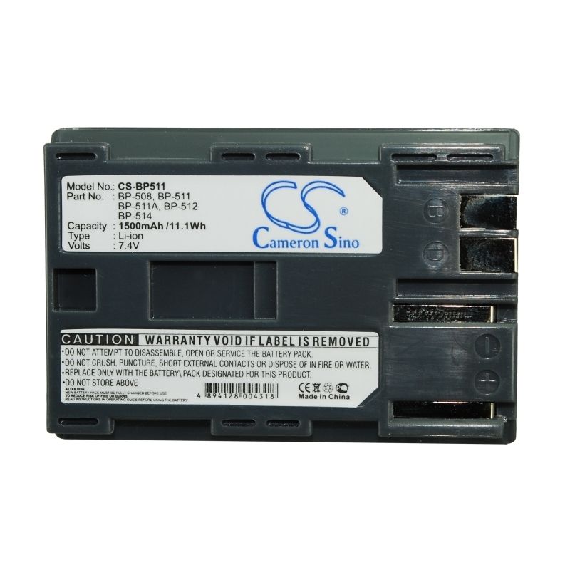 Li-ion Battery Fits Canon, Dm-mv100x, Dm-mv100xi, Dm-mv30 7.4v, 1500mah Camera Cameron Sino Technology Limited