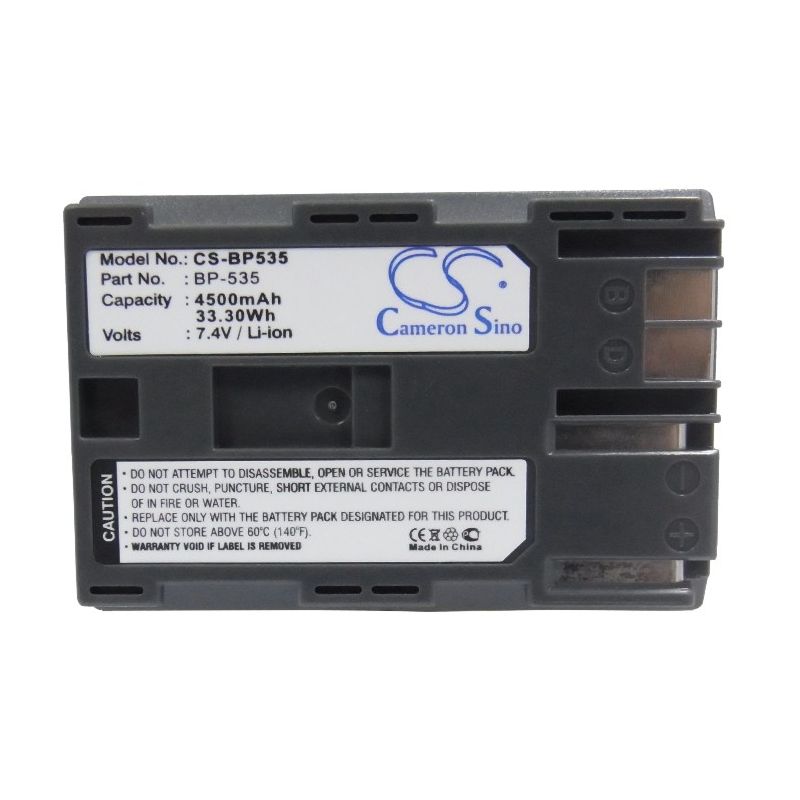 Li-ion Battery fits Canon, Dm-mv100x, Dm-mv100xi, Dm-mv30 7.4V, 4500mAh Camera Cameron Sino Technology Limited
