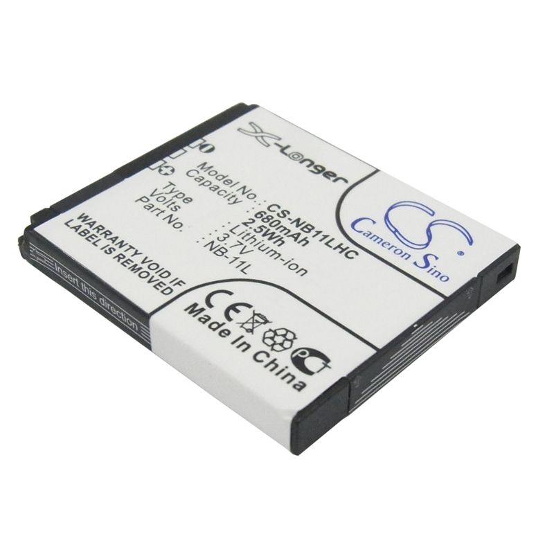 Li-ion Battery Fits Canon, Elph 110 Hs, Elph 340 Hs, Ixus 125 3.7v, 680mah Camera Cameron Sino Technology Limited