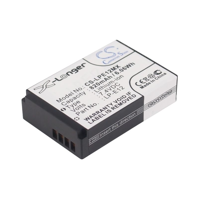 Li-ion Battery Fits Canon, Eos 100d, Eos M, Eos M2 7.4v, 820mah Camera Cameron Sino Technology Limited