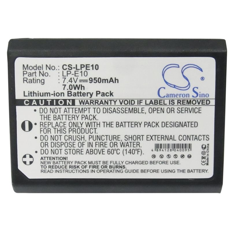 Li-ion Battery Fits Canon, Eos 1100d, Eos 1200d, Eos 1300d 7.4v, 950mah Camera Cameron Sino Technology Limited