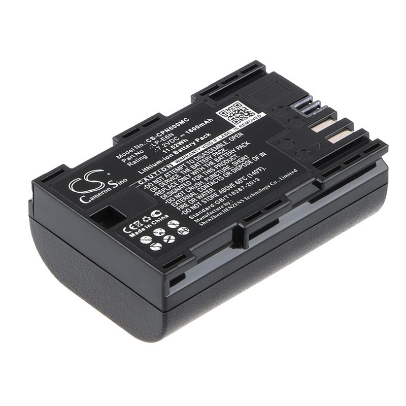 Li-ion Battery fits Canon, Eos 5d Mark Ii, Eos 5d Mark Iii, Eos 5d Mark Iv 7.2V, 1600mAh Camera Cameron Sino Technology Limited