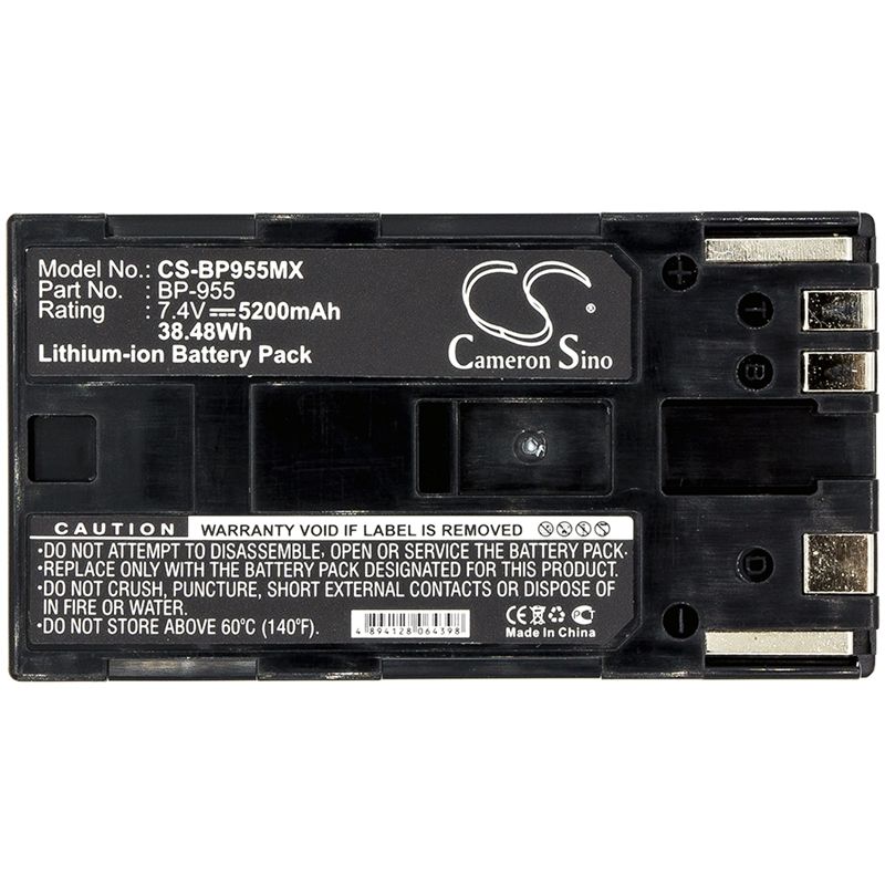 Li-ion Battery Fits Canon, Eos C100, Eos C100 Mark Ii, Gl2 7.4v, 5200mah Camera Cameron Sino Technology Limited