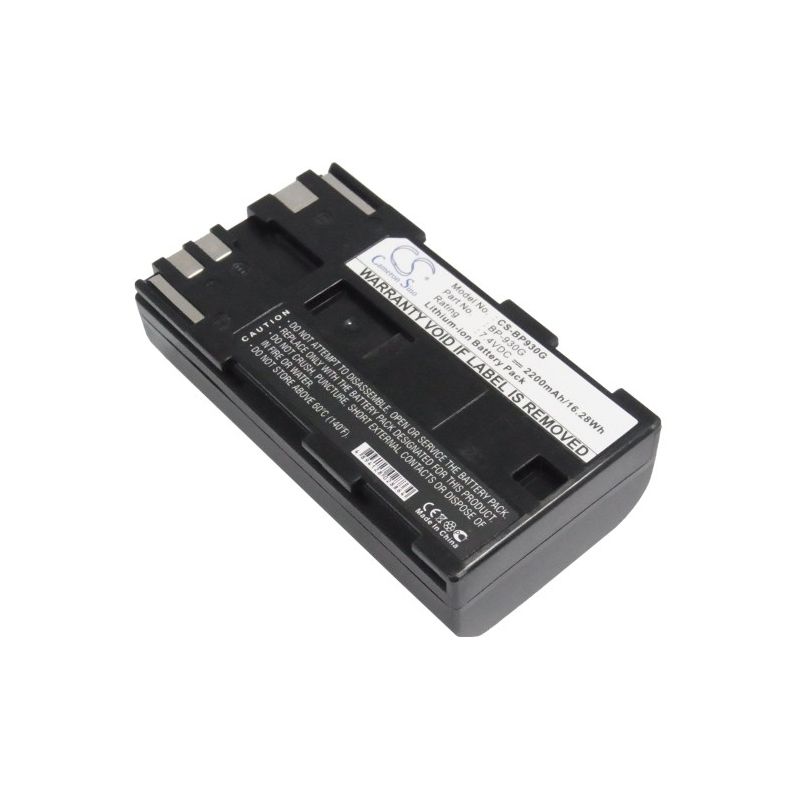 Li-ion Battery fits Canon, Gl1, Gl2, Xha1 7.4V, 2200mAh Camera Cameron Sino Technology Limited