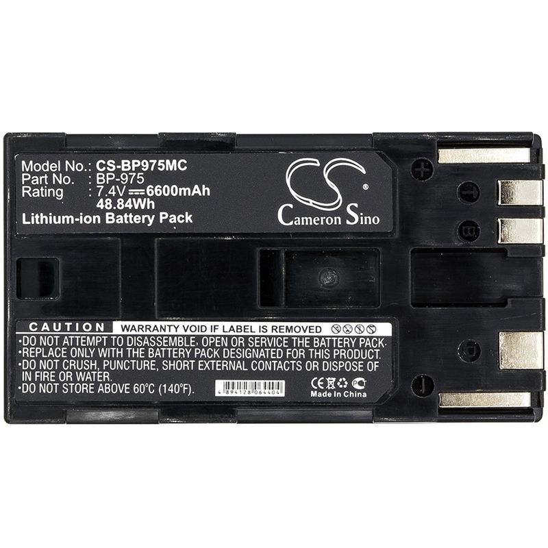 Li-ion Battery fits Canon, Gl2, Xf100, Xf105 7.4V, 6600mAh Camera Cameron Sino Technology Limited