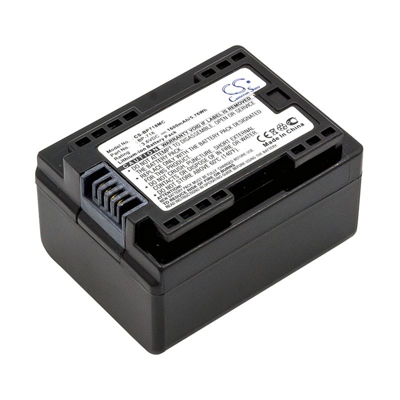 Li-ion Battery fits Canon, Ixia Hf M56, Ixia Hf R306, Legria Hf R36 3.6V, 1600mAh Camera Cameron Sino Technology Limited