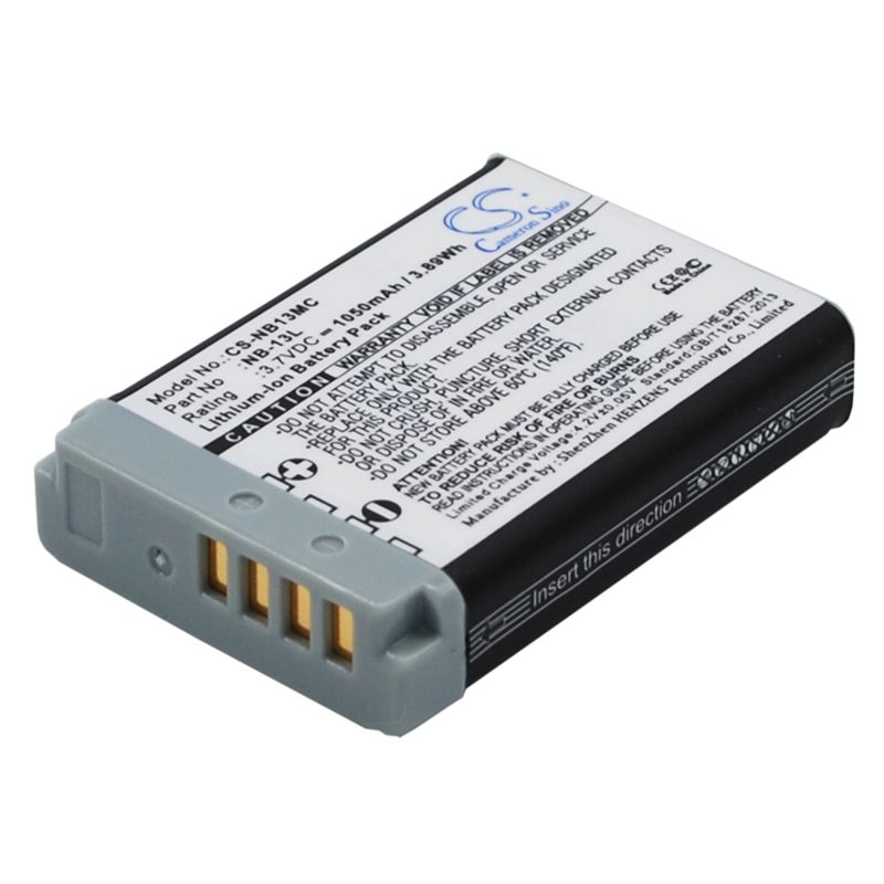 Li-ion Battery Fits Canon, Powershot, Powershot G7x Ii, Powershot G5x 3.7v, 1050mah Camera Cameron Sino Technology Limited