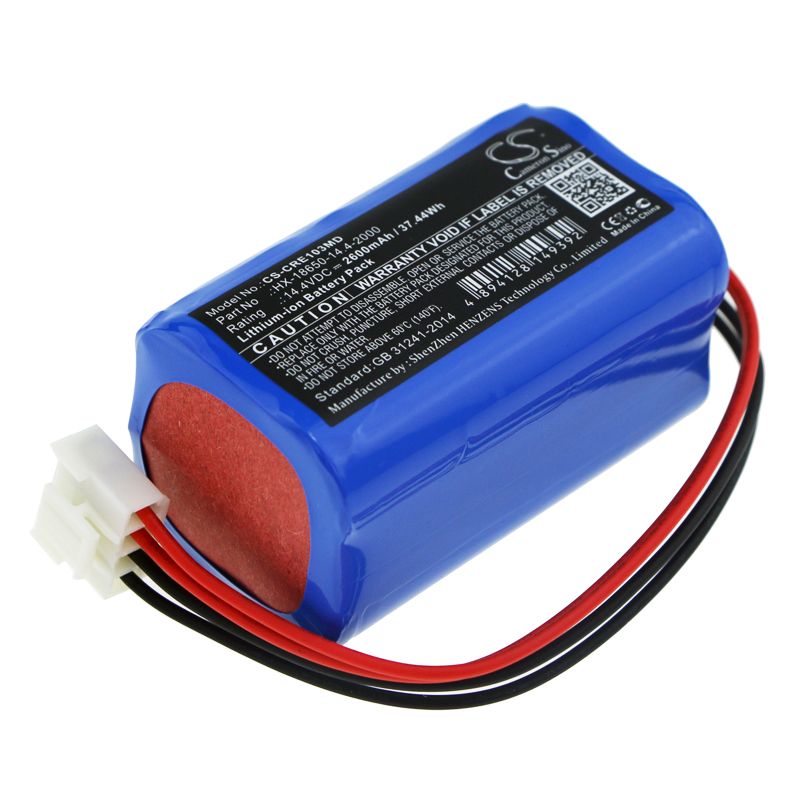 Li-ion Battery fits Carewell, Ecg-1103, Ecg-1103b 14.4V, 2600mAh Medical Cameron Sino Technology Limited