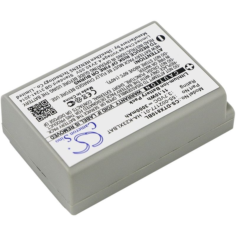 Li-ion Battery fits Casio, Dt-x200, Dt-x200-10e, Dt-x200-20e 3.7V, 3000mAh Barcode Scanner Cameron Sino Technology Limited