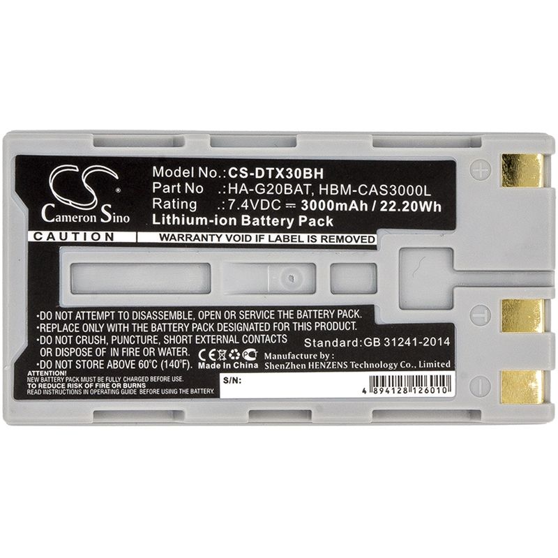 Li-ion Battery fits Casio, Dt-x30, Dt-x30g, Dt-x30gr-30c 7.4V, 3000mAh Barcode Scanner Cameron Sino Technology Limited