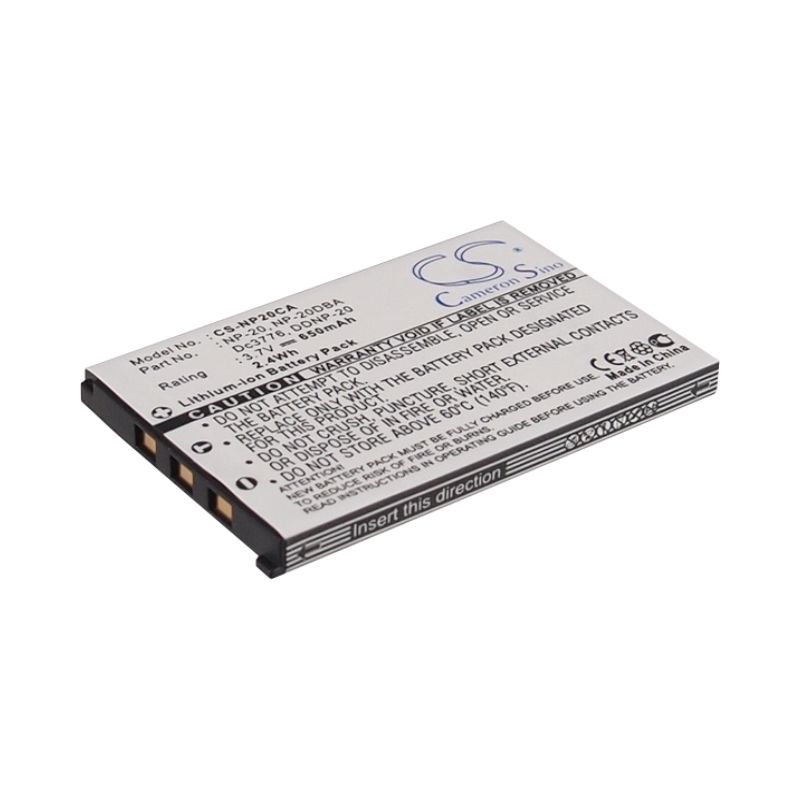 Li-ion Battery Fits Casio, Exilim Card Ex-s880, Exilim Card Ex-s880bk, Exilim Card Ex-s880rd 3.7v, 650mah Camera Cameron Sino Technology Limited