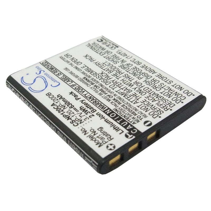 Li-ion Battery fits Casio, Exilim Ex-ex-s200bk, Exilim Ex-s200, Exilim Ex-s200be 3.7V, 630mAh Camera Cameron Sino Technology Limited