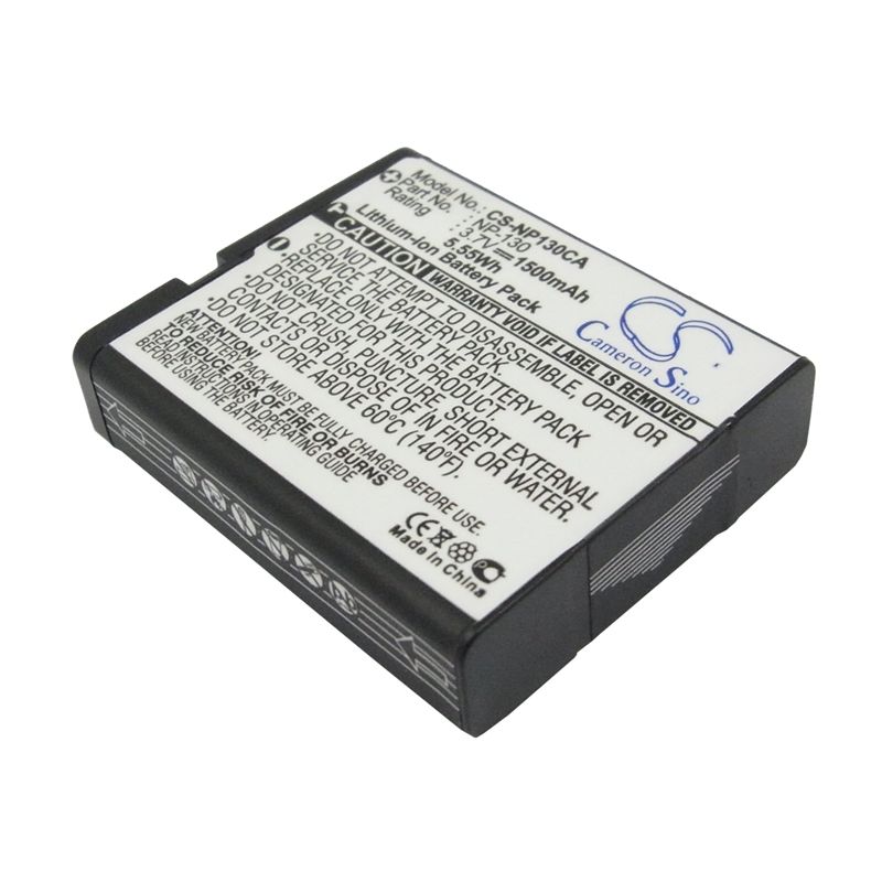 Li-ion Battery fits Casio, Exilim Ex-fc300s, Exilim Ex-h30, Exilim Ex-h30bk 3.7V, 1500mAh Camera Cameron Sino Technology Limited