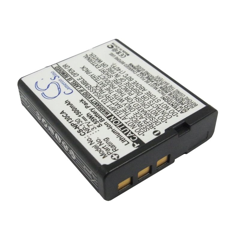 Li-ion Battery fits Casio, Exilim Ex-fc300s, Exilim Ex-h30, Exilim Ex-h30bk 3.7V, 1500mAh Camera Cameron Sino Technology Limited