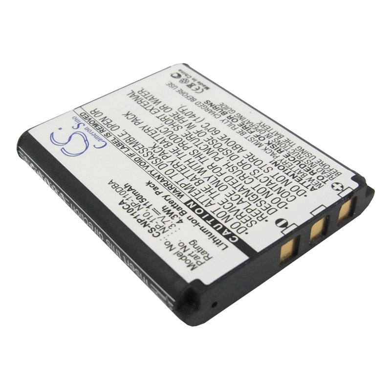 Li-ion Battery fits Casio, Exilim Ex-z200, Exilim Ex-z2000, Exilim Ex-z3000 3.7V, 1150mAh Camera Cameron Sino Technology Limited