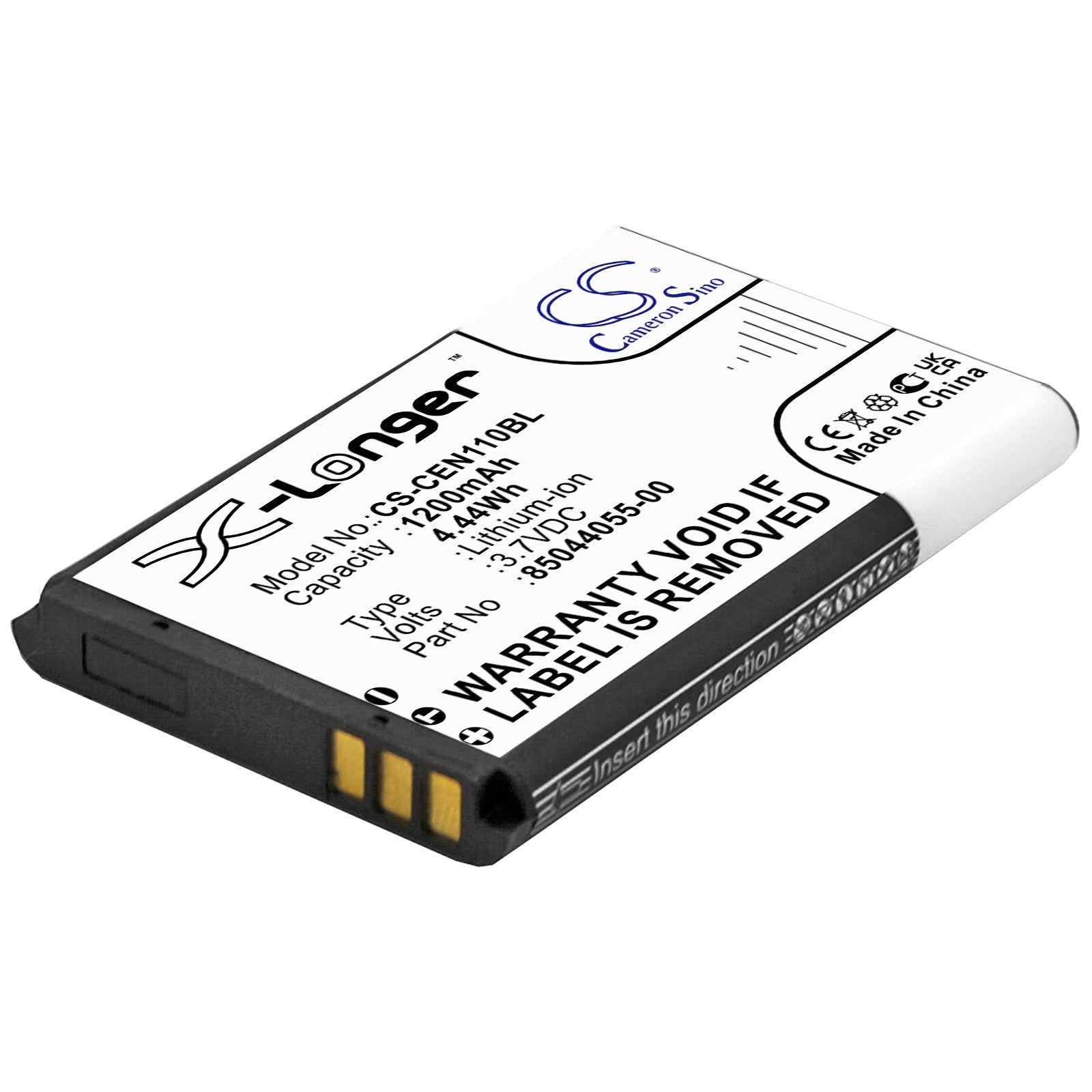 Li-ion Battery fits Cce, 1100 Neo 3.7V, 1200mAh Payment Terminal Cameron Sino Technology Limited