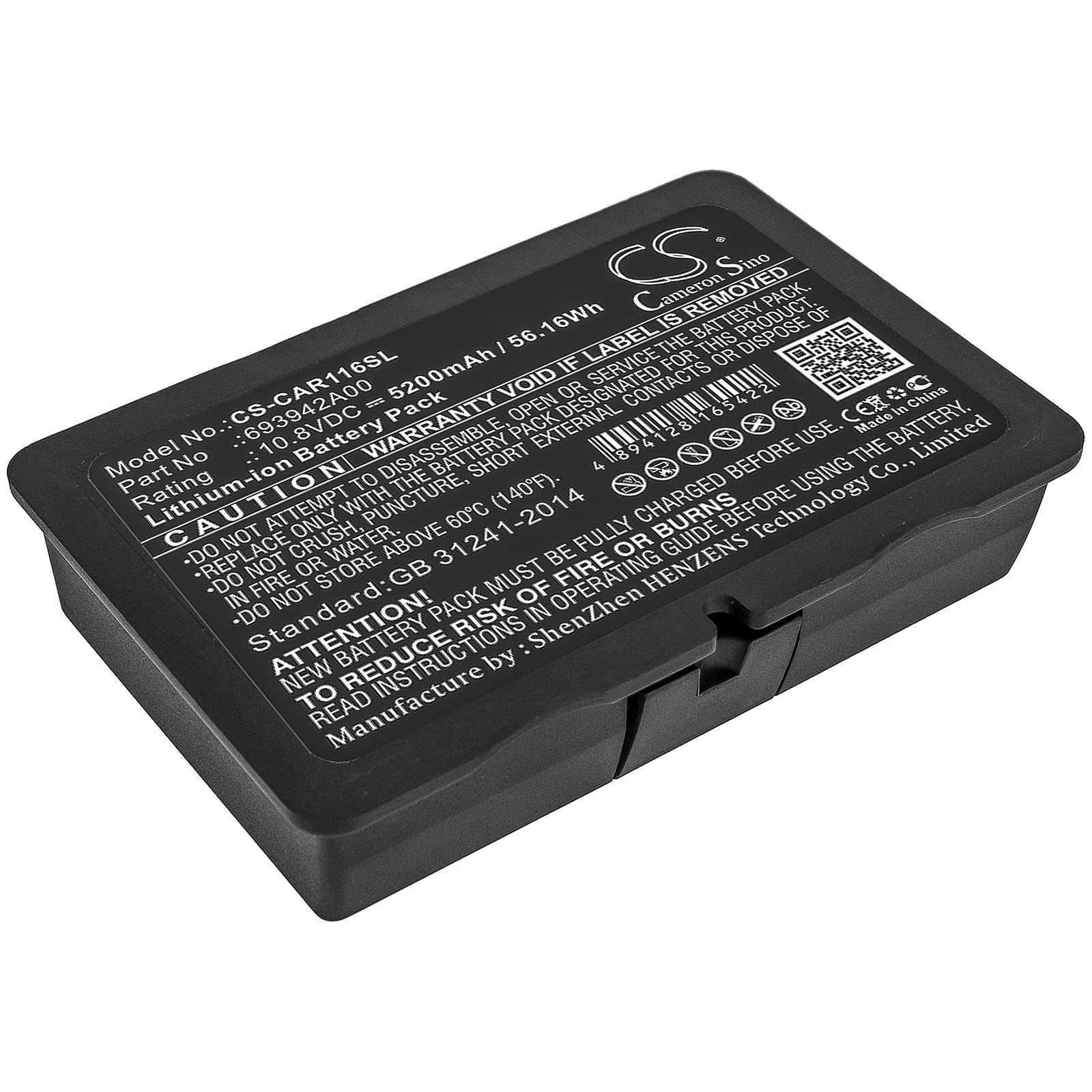 Li-ion Battery fits Chauvin Arnoux, C.a 6116n, C.a 6117 10.8V, 5200mAh Equipment & Survey & Test Cameron Sino Technology Limited