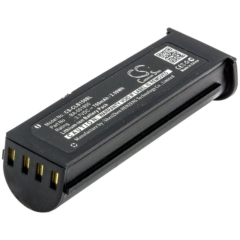 Li-ion Battery fits Cipherlab, 1560, 1562, 1564 3.7V, 700mAh Barcode Scanner Cameron Sino Technology Limited