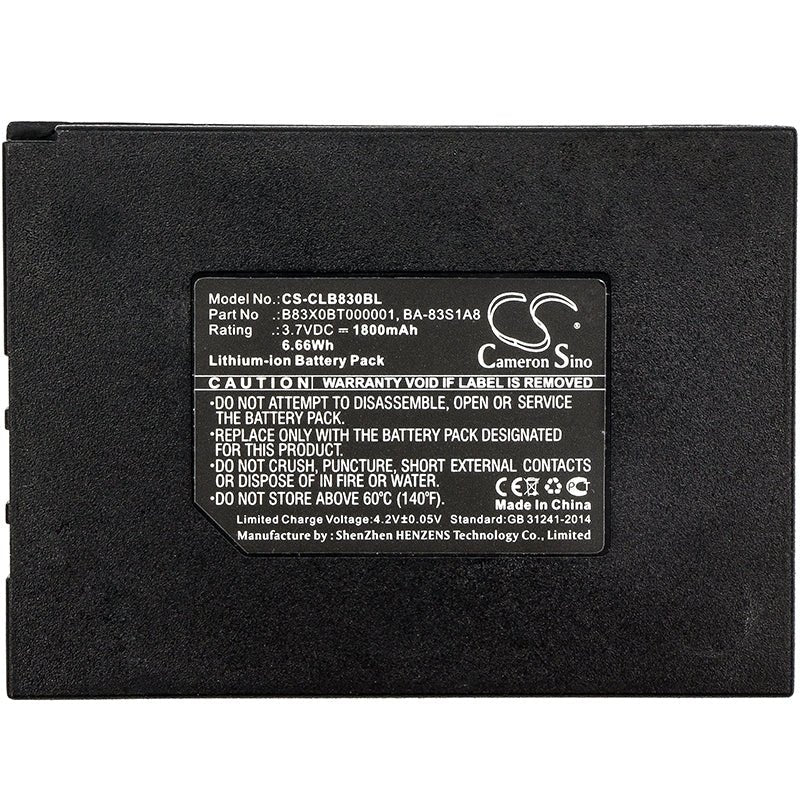 Li-ion Battery fits Cipherlab, 8300 3.7V, 1800mAh Barcode Scanner Cameron Sino Technology Limited