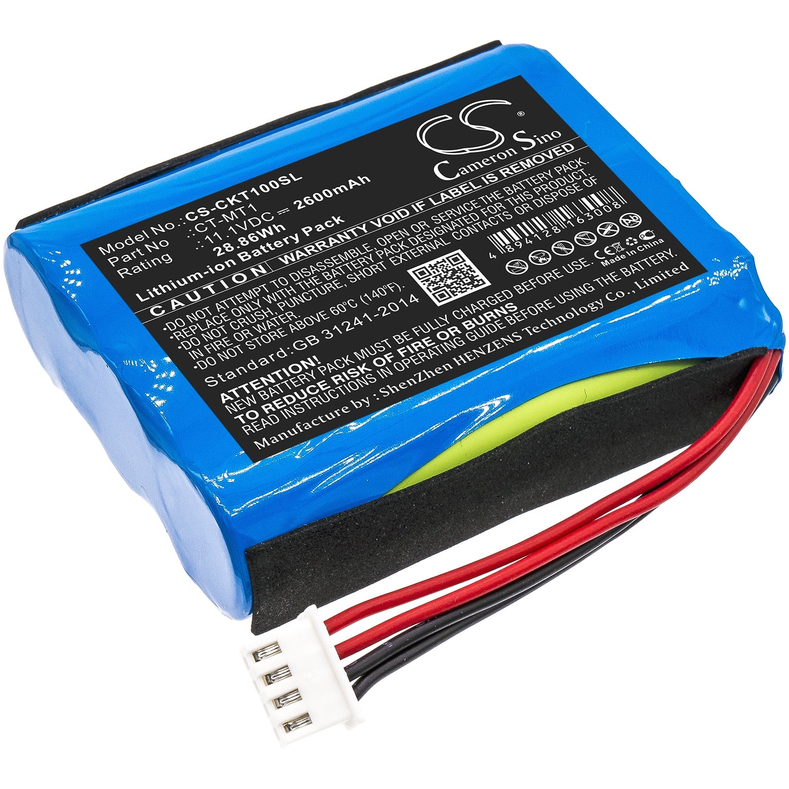 Li-ion Battery fits Clarke-tech, Ct Triple, Tecatel 11.1V, 2600mAh Equipment & Survey & Test Cameron Sino Technology Limited