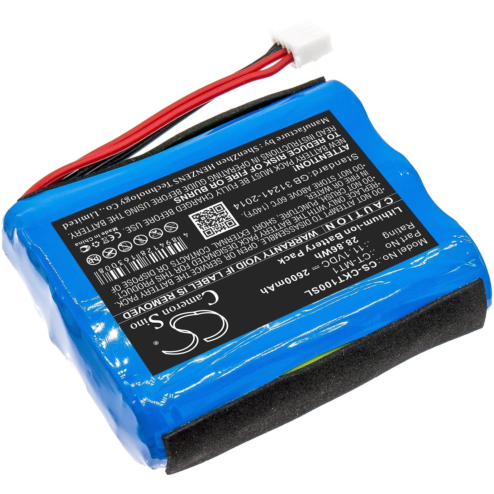 Li-ion Battery fits Clarke-tech, Ct Triple, Tecatel 11.1V, 2600mAh Equipment & Survey & Test Cameron Sino Technology Limited