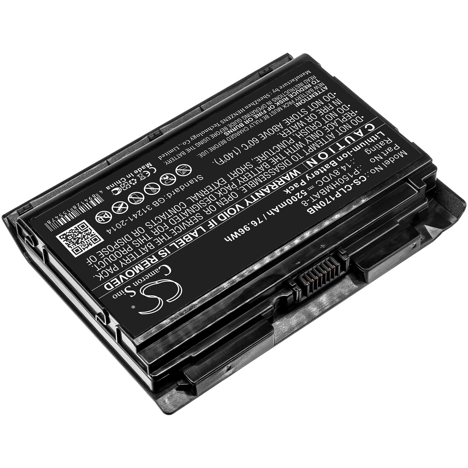Li-ion Battery fits Clevo, Nexoc G505, P170hmx 14.8V, 5200mAh Notebook & Laptop Cameron Sino Technology Limited