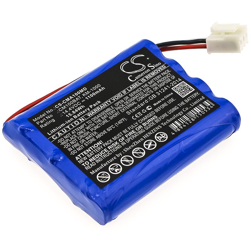 Li-ion Battery fits Comen, Cm100, Cm300 14.4V, 1100mAh Medical Cameron Sino Technology Limited