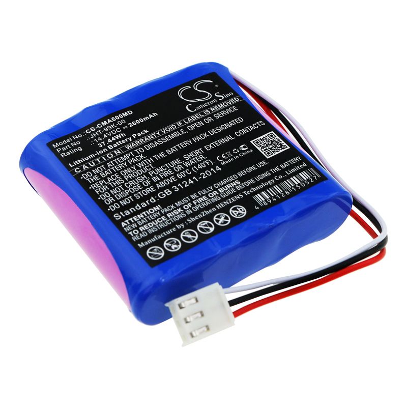 Li-ion Battery fits Comen, Cm600, Cm-600 14.4V, 2600mAh Medical Cameron Sino Technology Limited