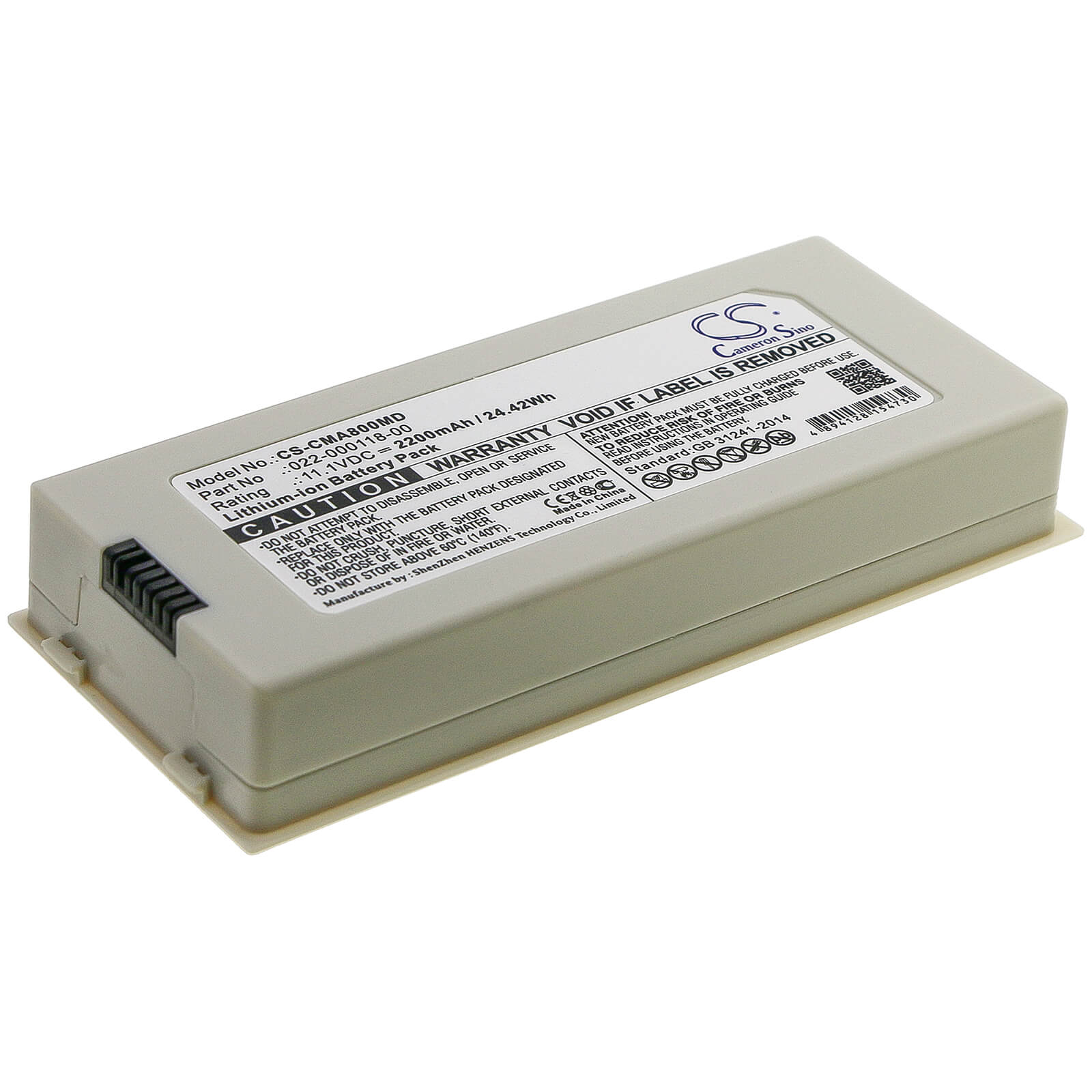 Li-ion Battery fits Comen, Nc10, Nc10a 11.1V, 2200mAh Medical Cameron Sino Technology Limited