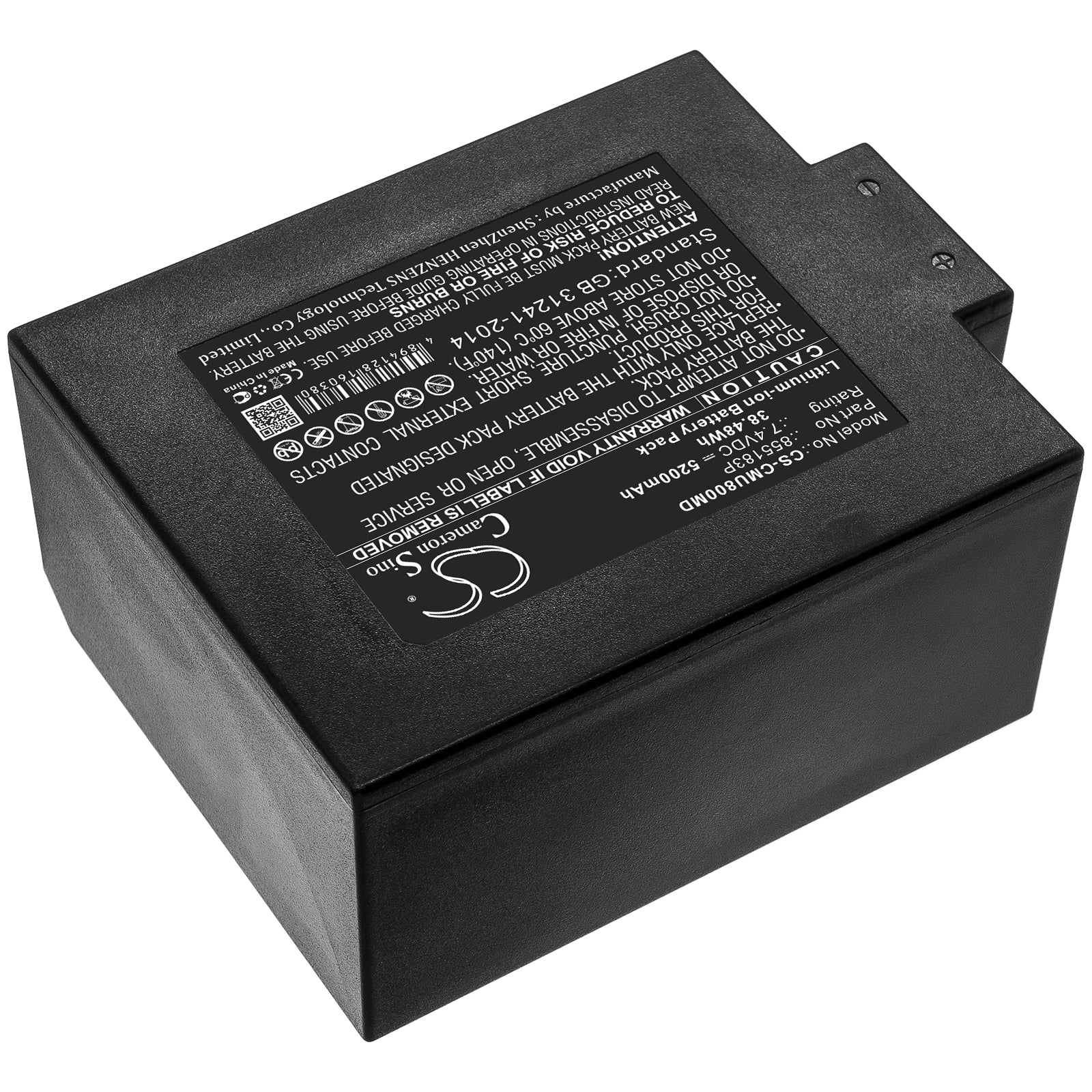 Li-ion Battery fits Contec, 855183p 7.4V, 5200mAh Medical Cameron Sino Technology Limited