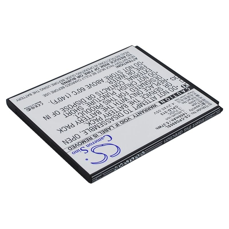 Li-ion Battery fits Coolpad, 4 mini,8908 3.7V, 1450mAh Communications Cameron Sino Technology Limited (Suspended)