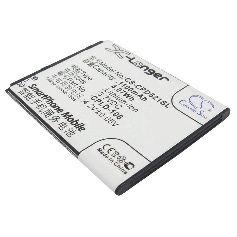 Li-ion Battery fits Coolpad, 5210a, 5210d 3.7V, 1100mAh Communications Cameron Sino Technology Limited (Suspended)