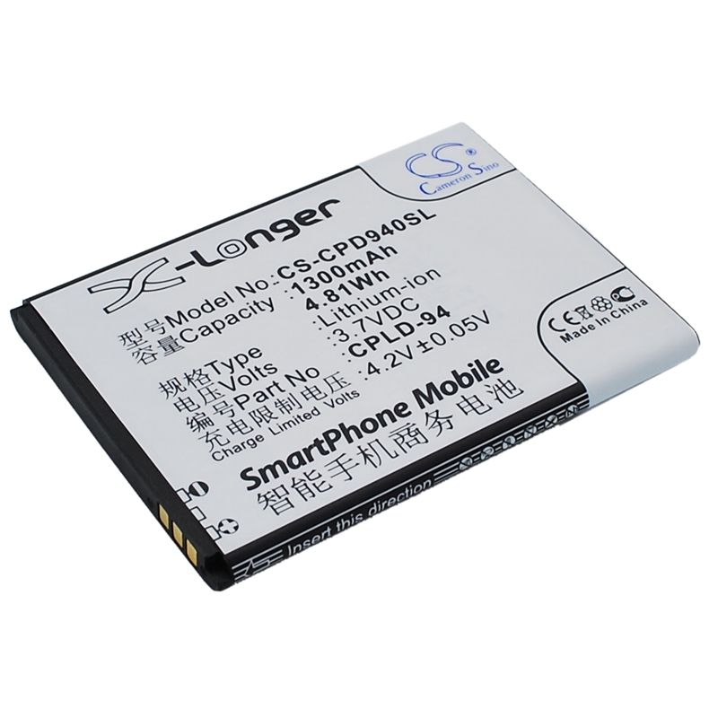 Li-ion Battery fits Coolpad, 5210s,7011, 7019a 3.7V, 1300mAh Communications Cameron Sino Technology Limited (Suspended)