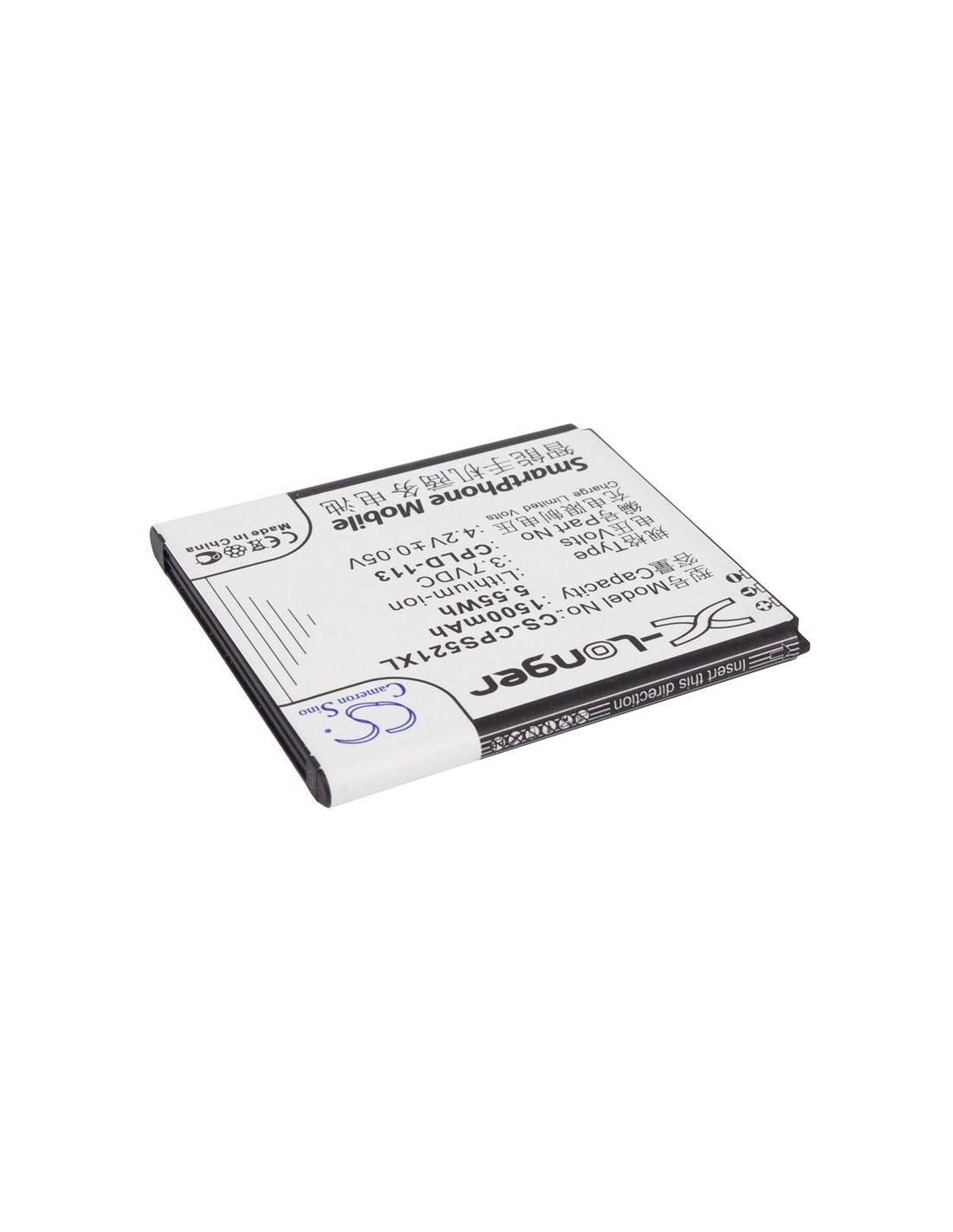 Li-ion Battery fits Coolpad, 5218d, 5218s,7236 3.7V, 1500mAh Mobile & SmartPhone Cameron Sino Technology Limited