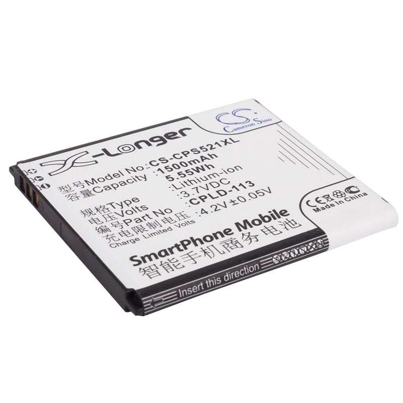 Li-ion Battery fits Coolpad, 5218d, 5218s,7236 3.7V, 1500mAh Mobile & SmartPhone Cameron Sino Technology Limited