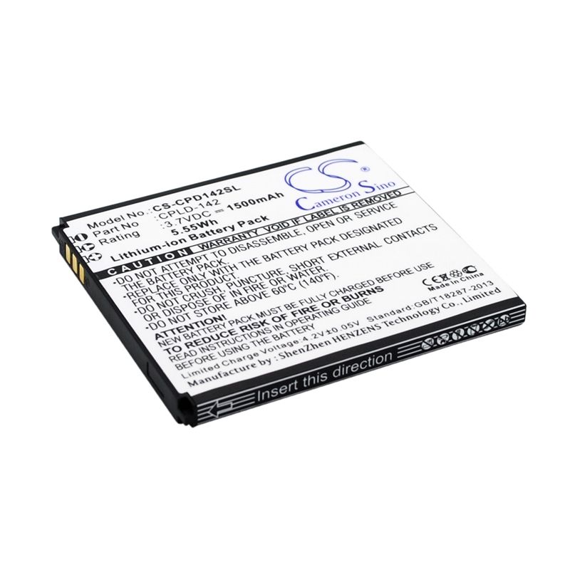 Li-ion Battery fits Coolpad, 5313s 3.7V, 1500mAh Mobile & SmartPhone Cameron Sino Technology Limited