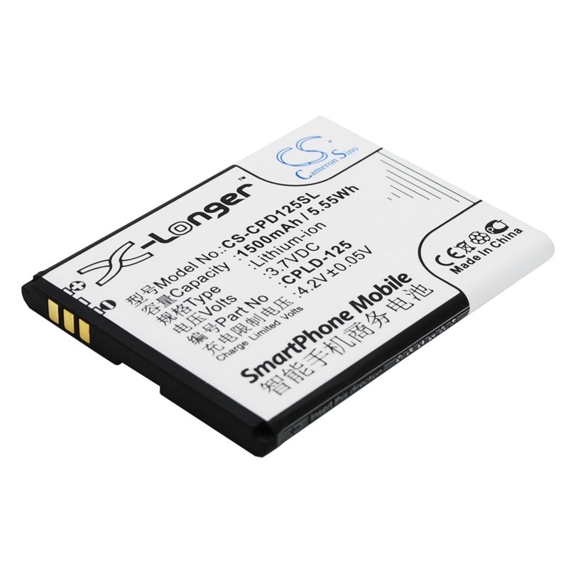 Li-ion Battery fits Coolpad, 8017-t00 3.7V, 1500mAh Mobile & SmartPhone Cameron Sino Technology Limited